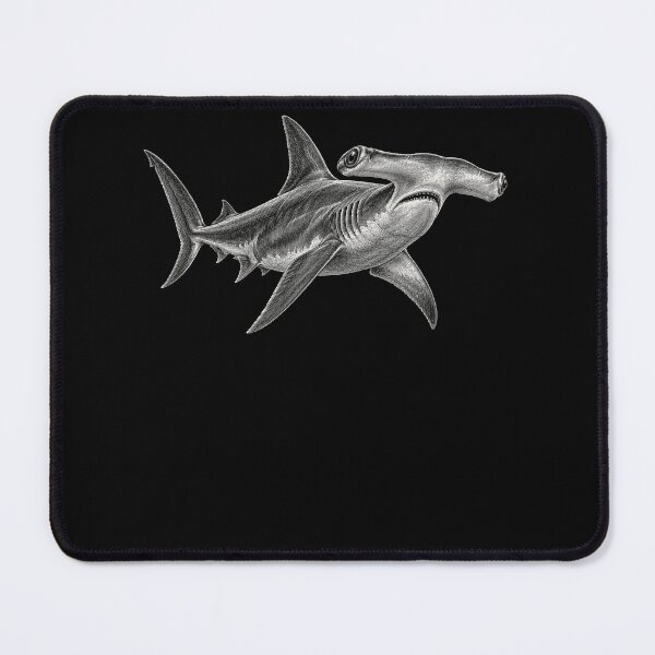 Item preview, Hammerhead Shark Vintage Black and White Illustration designed and sold by ROUX-ART.