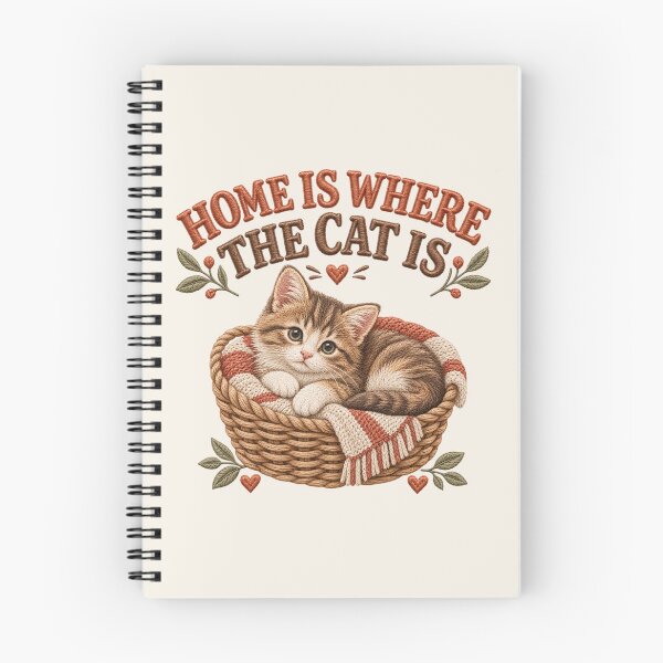Item preview, Cozy Cat Lover Kitten in Basket designed and sold by HavuNordicShop.