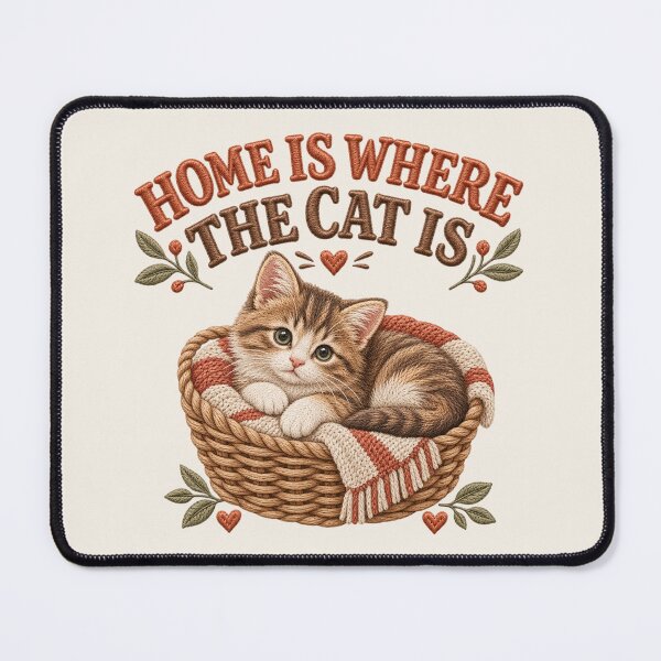 Item preview, Cozy Cat Lover Kitten in Basket designed and sold by HavuNordicShop.