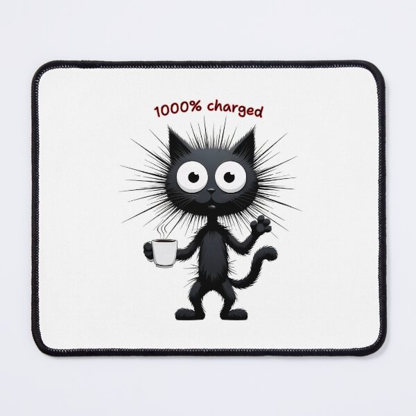 Item preview, 1000% Charged Cat With Spiky Electrified Fur designed and sold by mimikaka.