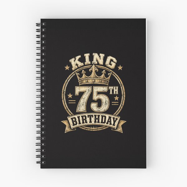 Item preview, 75th Birthday King Crown Vintage Celebration Shirt designed and sold by ROUX-ART.
