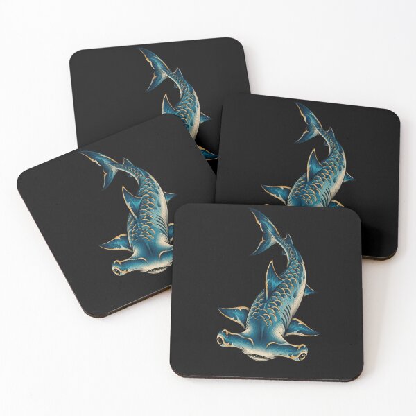 Item preview, Hammerhead Shark Bold Blue Ocean Marine Art designed and sold by ROUX-ART.