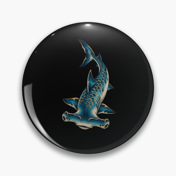 Item preview, Hammerhead Shark Bold Blue Ocean Marine Art designed and sold by ROUX-ART.
