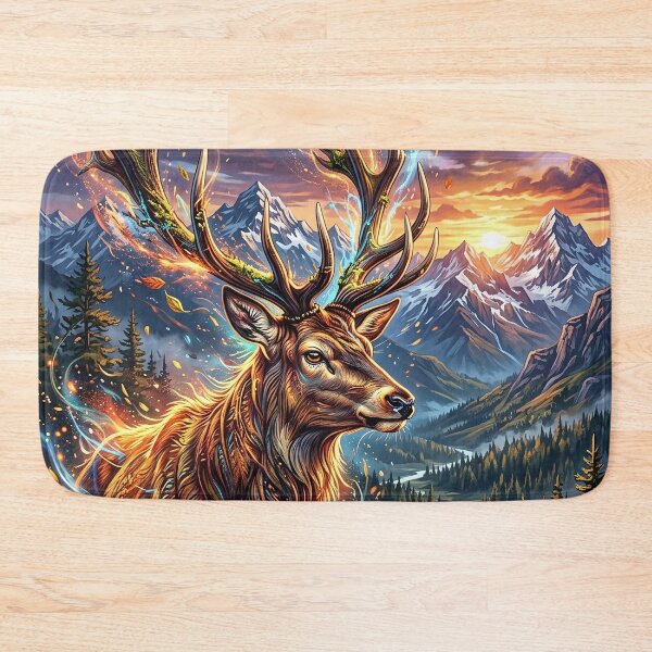 Item preview, Majestic Stag - Magical Wilderness Art designed and sold by Lucid Dream Pixel.