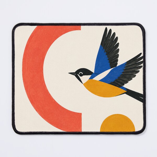 Item preview, "The Opening" | Mid-Century Bird Art Print | Bauhaus Geometric Abstract Art designed and sold by Filora Atelier | Bird Art.