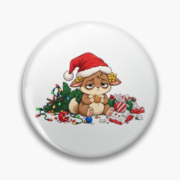 Item preview, Sleepy Christmas Lamb with Santa Hat | Cute Tired Holiday Sheep Cookie Design designed and sold by MrDev.