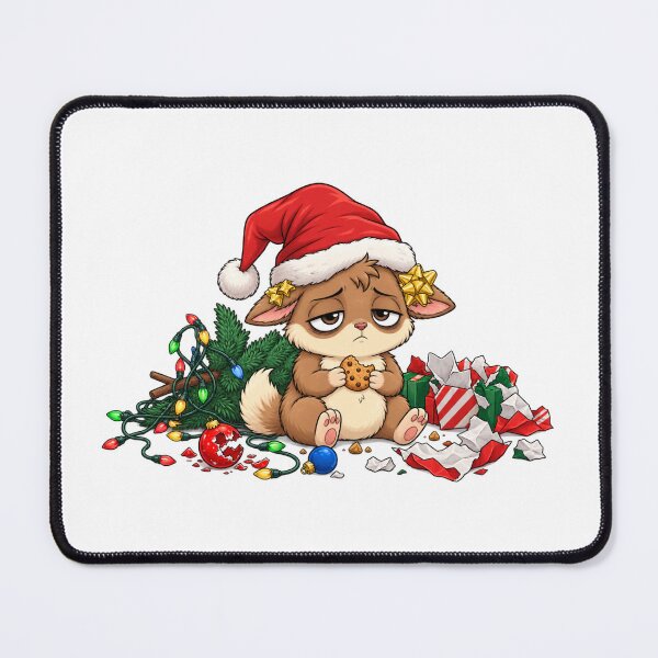 Item preview, Sleepy Christmas Lamb with Santa Hat | Cute Tired Holiday Sheep Cookie Design designed and sold by MrDev.