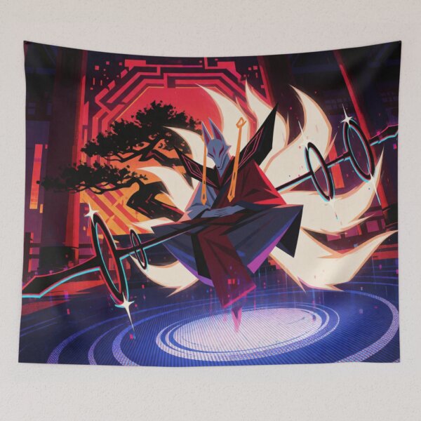 Item preview, Nine Tailed Spirit Floating in Neon Light designed and sold by SabaMirzique.