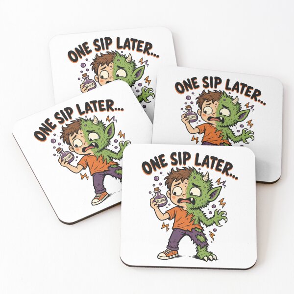 Item preview, One Sip Later Funny Monster Transformation Halloween Pun designed and sold by NatureStyle555.