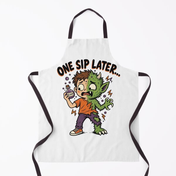 Item preview, One Sip Later Funny Monster Transformation Halloween Pun designed and sold by NatureStyle555.