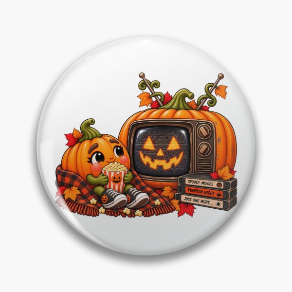 Item preview, Pumpkin Movie Night – Cozy Retro Horror VHS Halloween designed and sold by The Cutting Room.