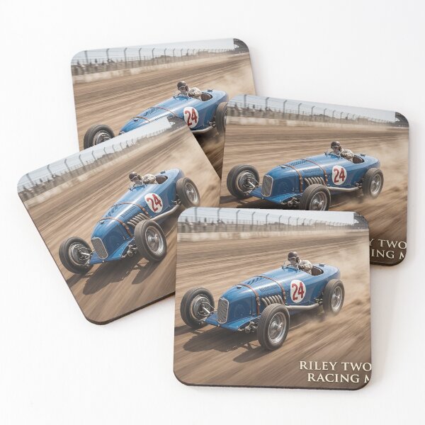 Item preview, Vintage Blue Riley Two-Litre Racing Model on Dust Track designed and sold by ArtworkNorth.