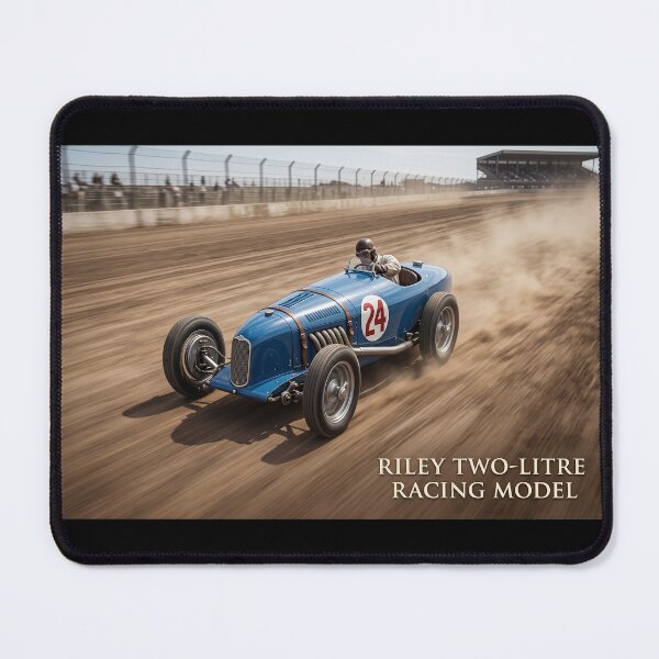 Item preview, Vintage Blue Riley Two-Litre Racing Model on Dust Track designed and sold by ArtworkNorth.