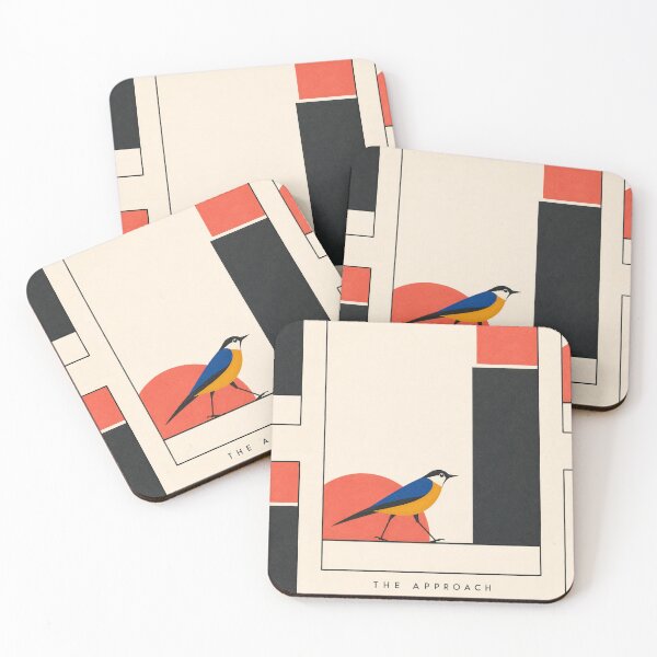 Item preview, The Approach – Abstract Geometric Bird Art  designed and sold by Filora Atelier | Bird Art.