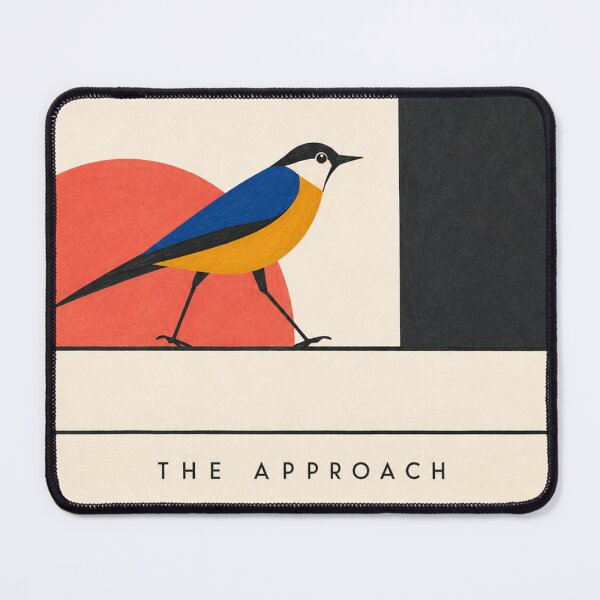 Item preview, The Approach – Abstract Geometric Bird Art designed and sold by Filora Atelier | Bird Art.