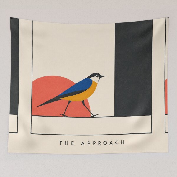 Item preview, The Approach – Abstract Geometric Bird Art  designed and sold by Filora Atelier | Bird Art.