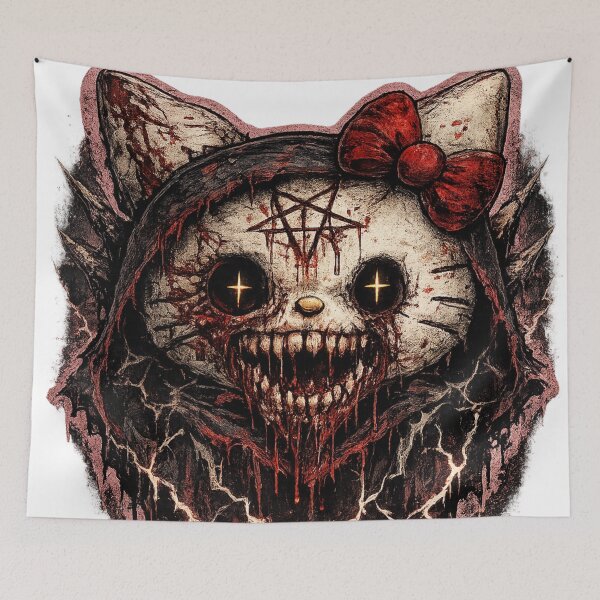 Item preview, Hello Creepy Halloween Kitten designed and sold by art-emissa.