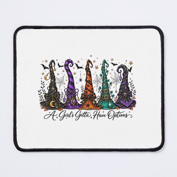 Item preview, A Girl's Gotta Have Options Witch Hats Halloween Graphic designed and sold by Derekquie.