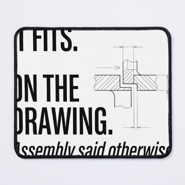 Item preview, It Fits On The Drawing Assembly Said Otherwise Engineer Humor designed and sold by Niebieski-Labs.
