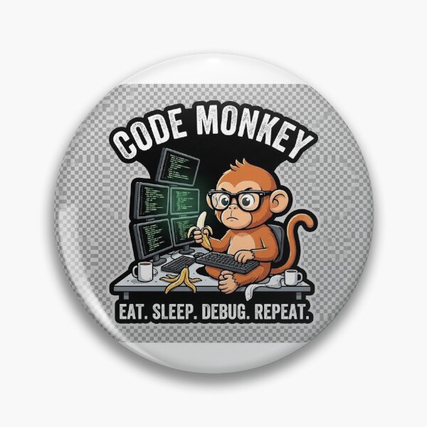 Item preview, Code Monkey Eat Sleep Debug Repeat – Programmer Humor designed and sold by InfiniteHubs.