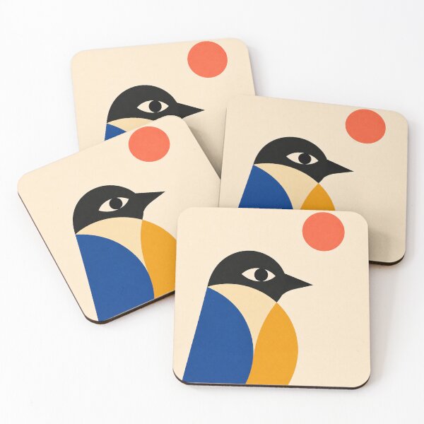 Item preview, The Watcher – Modernist Mid-Century Bird Wall Art designed and sold by Filora Atelier | Bird Art.