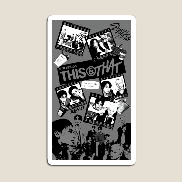 Item preview, Stray Kids This and THAT black and white kpop skz skzoo you make stray kids stay comeback bang chan lee know changbin hyunjin han felix seungmin IN world tour 5 star divine poster designed and sold by Kpop-Noona.