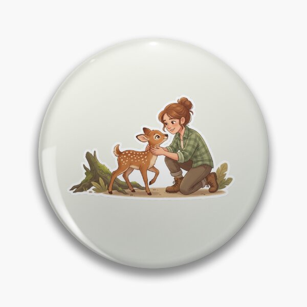 Item preview, Girl Hugging Baby Deer Cute Woodland Friendship Illustration designed and sold by Safe Haven Pets.