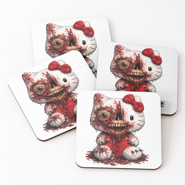 Item preview, Hello Bloody Zombie Kitten – Skull, Bones and Blood designed and sold by art-emissa.