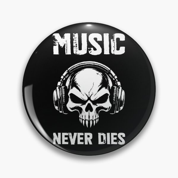 Item preview, Music Never Dies Skull Headphones Grunge (White)) designed and sold by Pencil & Pixel.