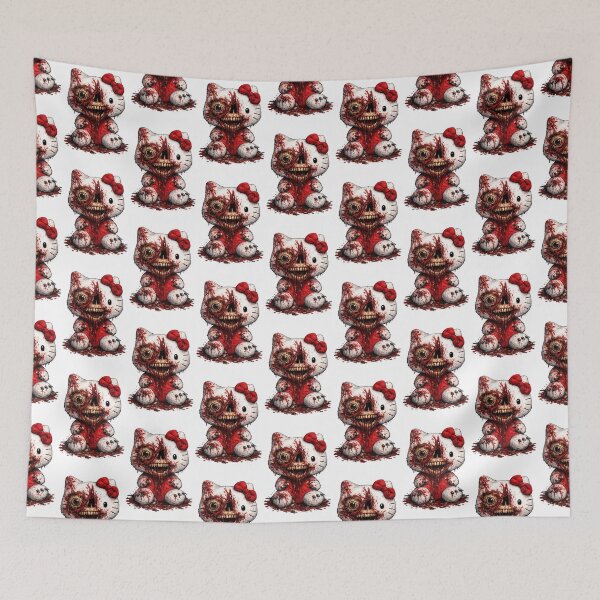Item preview, Hello Bloody Zombie Kitten – Skull, Bones and Blood designed and sold by art-emissa.