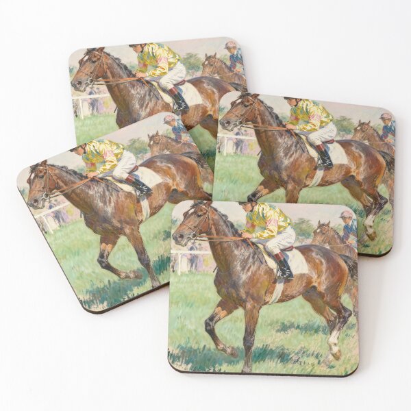 Item preview, Vintage Horse Racing Jockey Painting designed and sold by KAMOCHI Art.