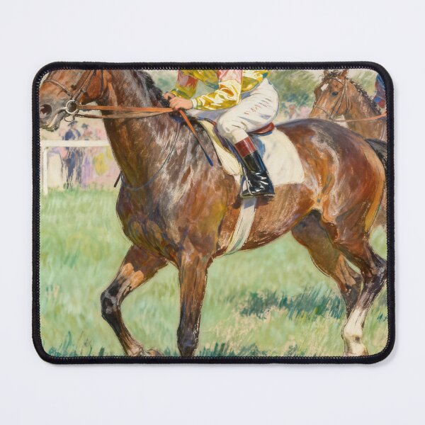 Item preview, Vintage Horse Racing Jockey Painting designed and sold by KAMOCHI Art.