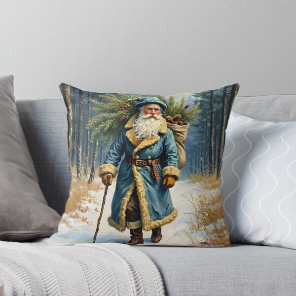 Item preview, Vintage Santa Claus with Christmas Tree and Gift Sack designed and sold by Connys Colorful World.