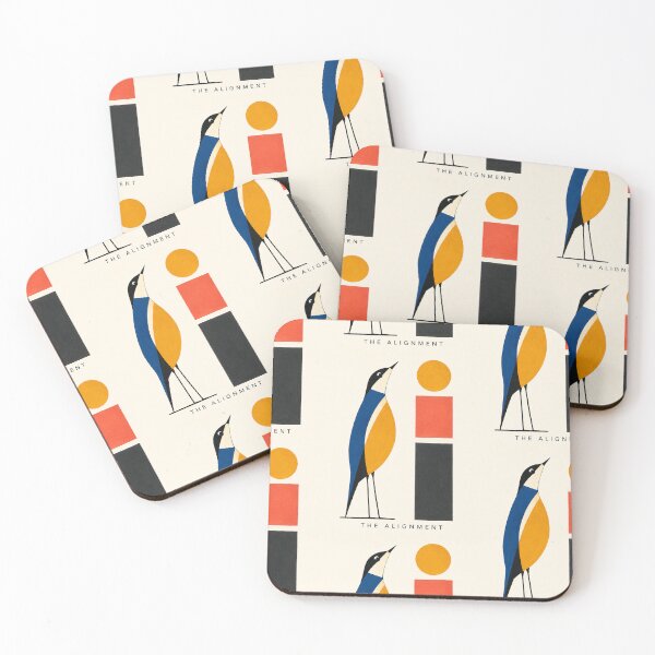 Item preview, The Alignment Modern Abstract Bird Art Print designed and sold by Filora Atelier | Bird Art.