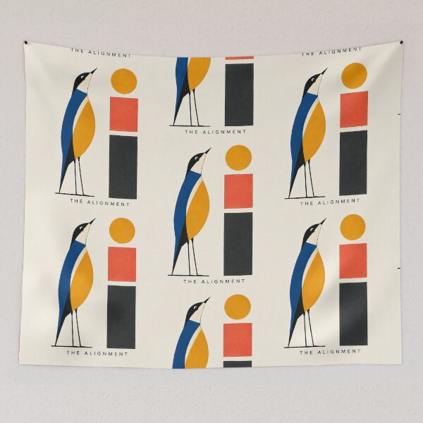 Item preview, The Alignment Modern Abstract Bird Art Print designed and sold by Filora Atelier | Bird Art.
