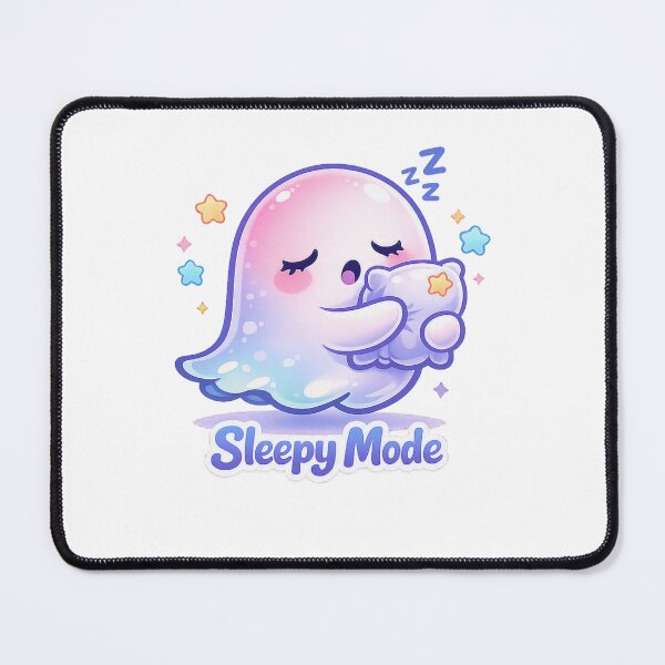 Item preview, Sleepy Mode Ghost – Pastel Kawaii Spirit Art designed and sold by Sommium .