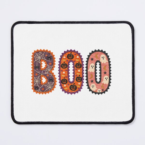 Item preview, BOO Halloween Spooky Season Patchwork Spiderweb Pumpkin And Ghost designed and sold by Derekquie.