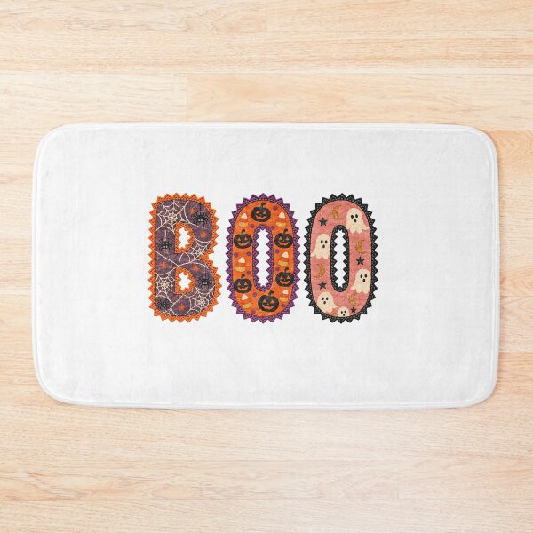 Item preview, BOO Halloween Spooky Season Patchwork Spiderweb Pumpkin And Ghost designed and sold by Derekquie.