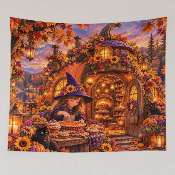 Item preview, Enchanted Halloween Pumpkin Bakery designed and sold by Gold&pixels.