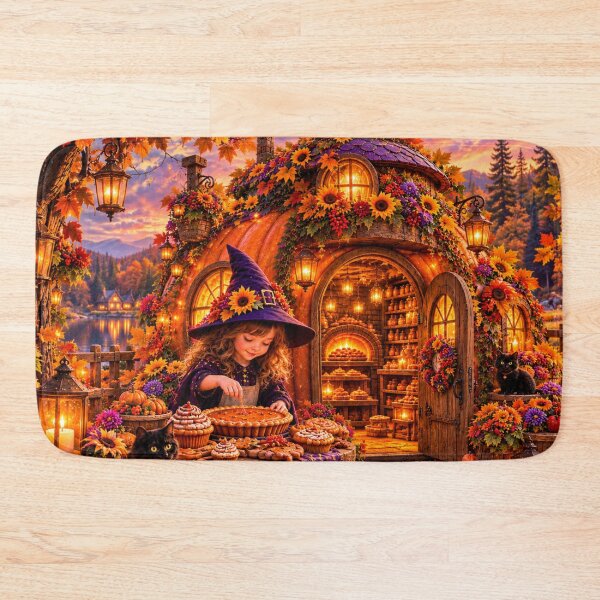 Item preview, Enchanted Halloween Pumpkin Bakery designed and sold by Gold&pixels.