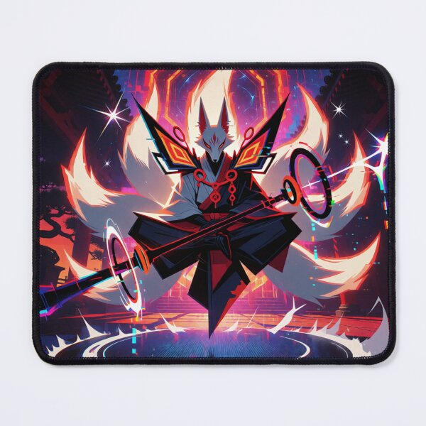 Item preview, Nine Tailed Spirit Floating in Neon Light (V2) designed and sold by SabaMirzique.