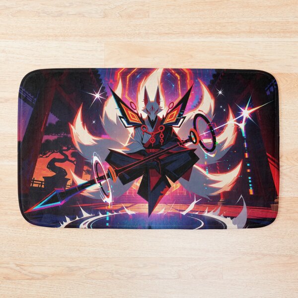 Item preview, Nine Tailed Spirit Floating in Neon Light (V2) designed and sold by SabaMirzique.