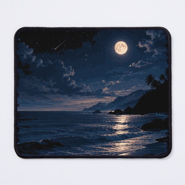 Item preview, Moonlit Coastal Beach Nightscape designed and sold by JalwaWear.