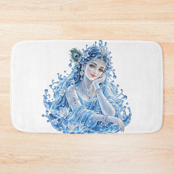 Item preview, Divine Water Goddess Krishna Radha Spiritual Art designed and sold by ujjawal.