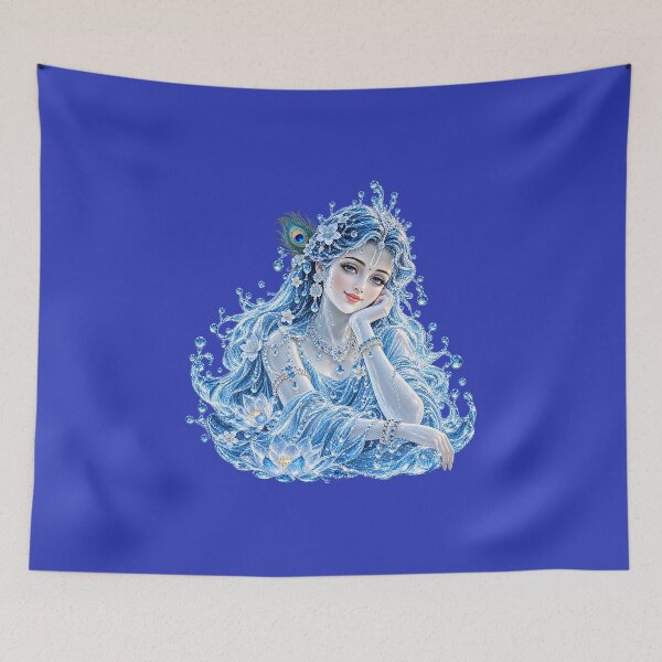 Item preview, Divine Water Goddess Krishna Radha Spiritual Art designed and sold by ujjawal.