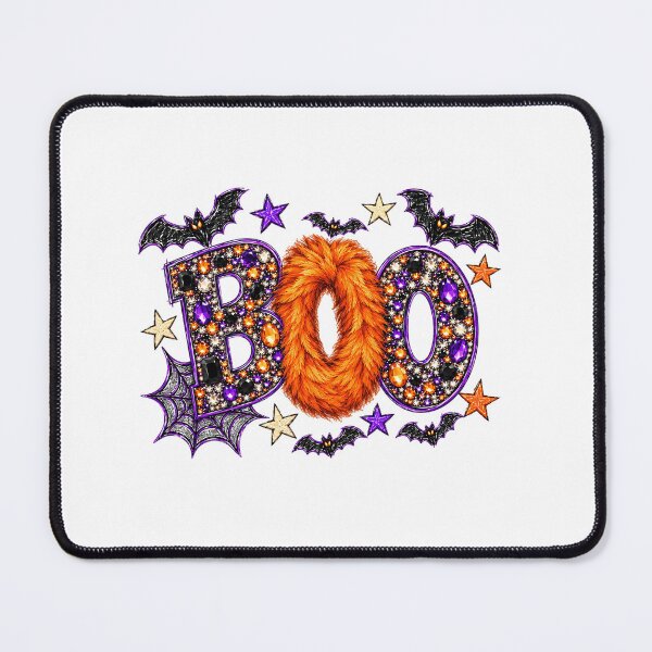 Item preview, Sparkly Gemstone And Fluffy Orange Boa Halloween Boo Graphic designed and sold by Derekquie.