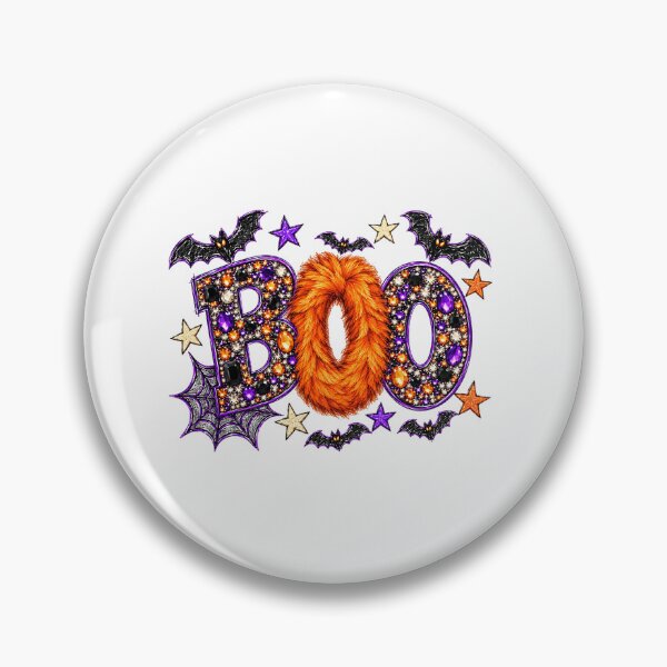 Item preview, Sparkly Gemstone And Fluffy Orange Boa Halloween Boo Graphic designed and sold by Derekquie.