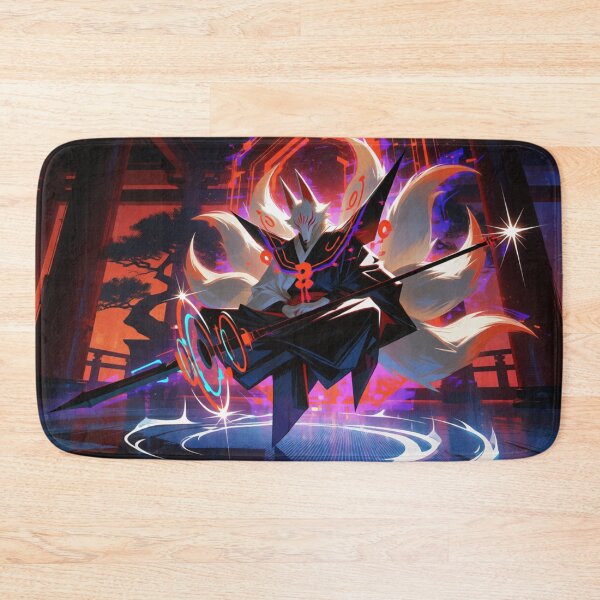 Item preview, Nine Tailed Spirit Floating in Neon Light (V3) designed and sold by SabaMirzique.