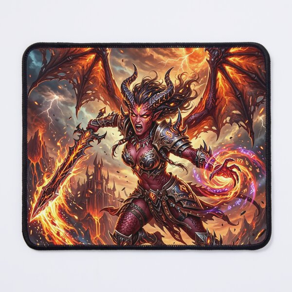 Item preview, Demon Girl - Infernal Fantasy Art designed and sold by Lucid Dream Pixel.