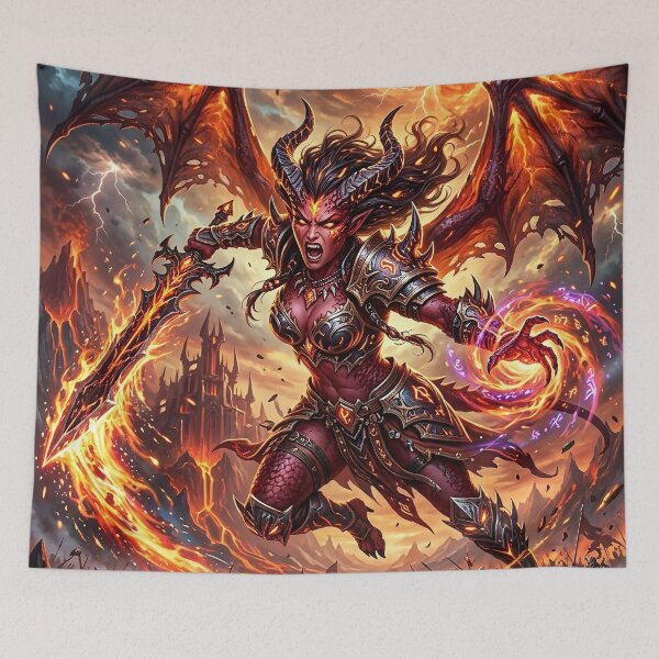 Item preview, Demon Girl - Infernal Fantasy Art designed and sold by Lucid Dream Pixel.